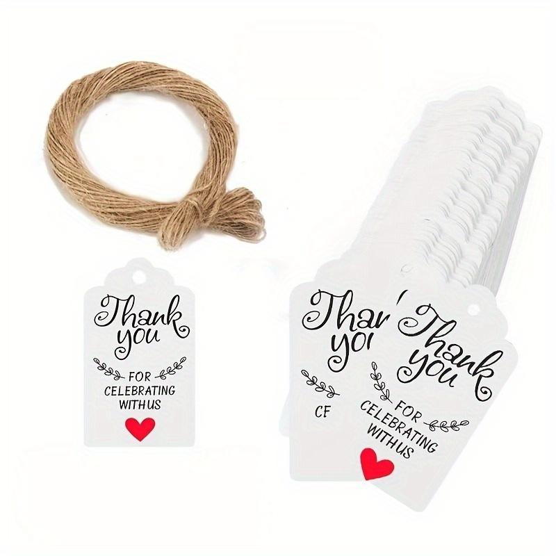 Paper & Hemp String OPP Gift Bags for Celebration Packaging