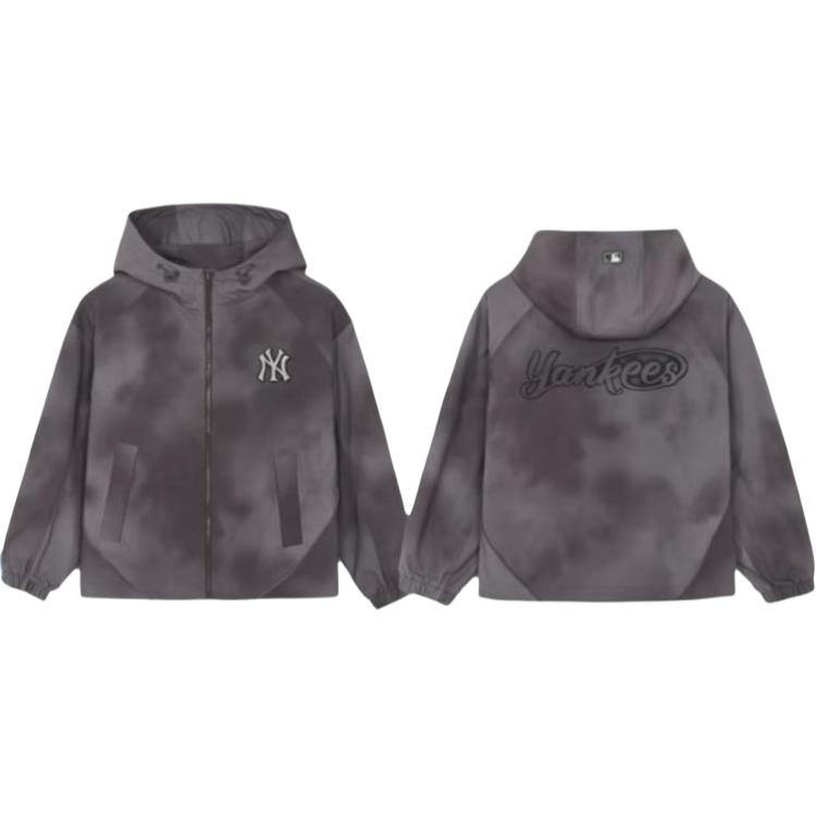 MLB Letter Logo Loose Fit Hooded Long Sleeve Jacket Unisex Jackets 3AWJV0354-50CGL