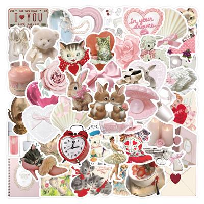 60 New Coquette Stickers Suitcase Notebook Scooter Water Cup Waterproof Stickers