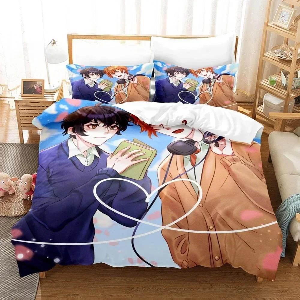 3D Anime Kawaii Sasaki To Miyano Bedding Set Printed Bed Set With Pillowcase Bed Duvet Cover Single Double Queen Super King Size