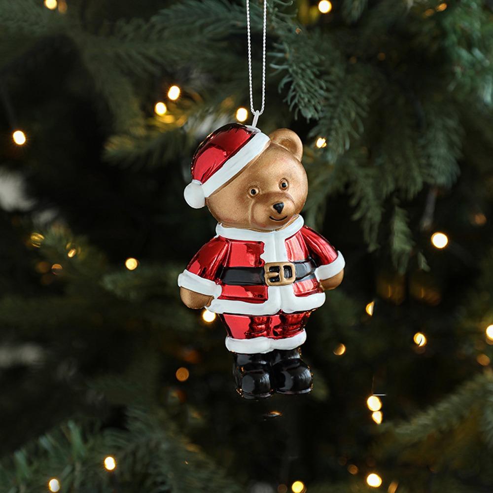 Gold Little Bear Squirrel Ornament Shimmering Festive Plastic Ornament  Home Decor