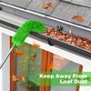Gutter Cleaning Brush Roofing Tool with Telescopic Extendable Pole 8.2Ft Guard Cleaner Tool Easy Remove Leave, Green