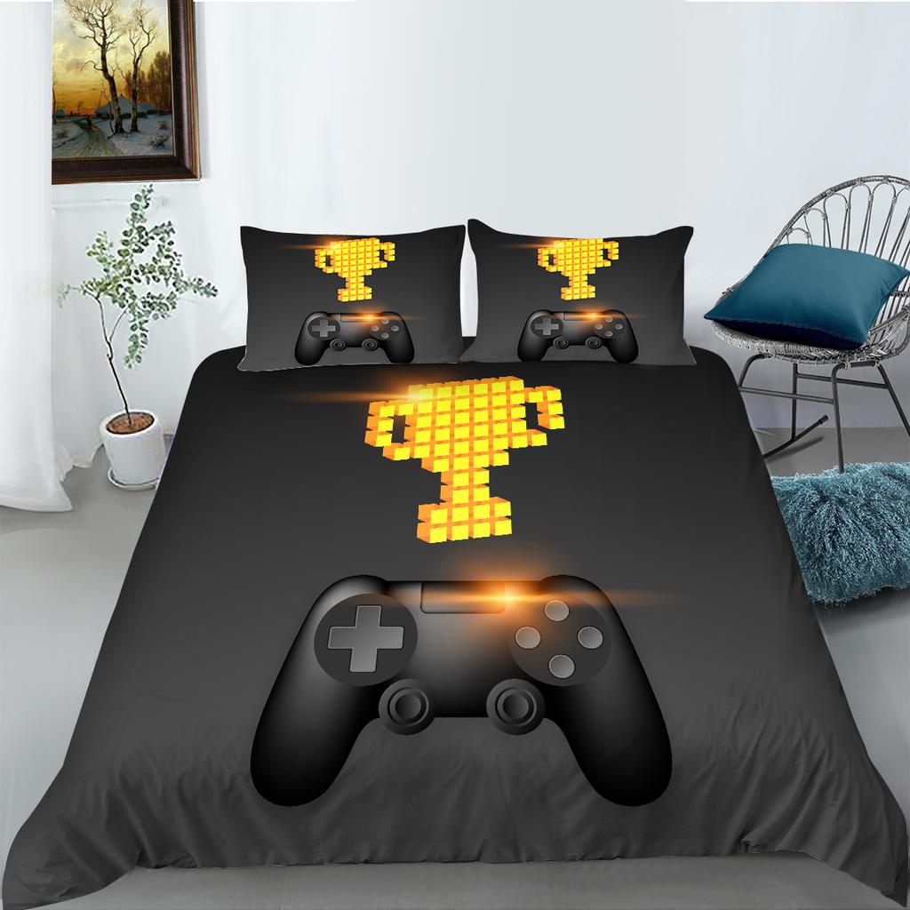 3D Game Controller Bedding Set Player Down Duvet Cover 2/3 Pieces Boy Bedding Set AU140 * 210 Full Size Soft Bedroom Decoration