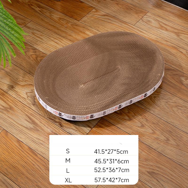 1/2 PCS Cat Scratching Board Nest Combo Wear-resistant Corrugated Cardboard Oval Design Protect Furniture Pet Toy Accessory