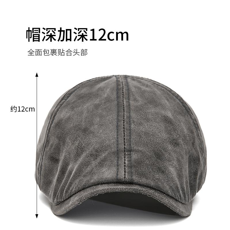 Washed old men and women forward hat autumn and winter British retro beret thermal cap casual newsboy hat