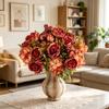 Artificial Flowers Festival Wedding Garden Rose Arch Fake Peony Brial Bouquet Vase Room Home Table Autumn Decora Silk Hydrangea