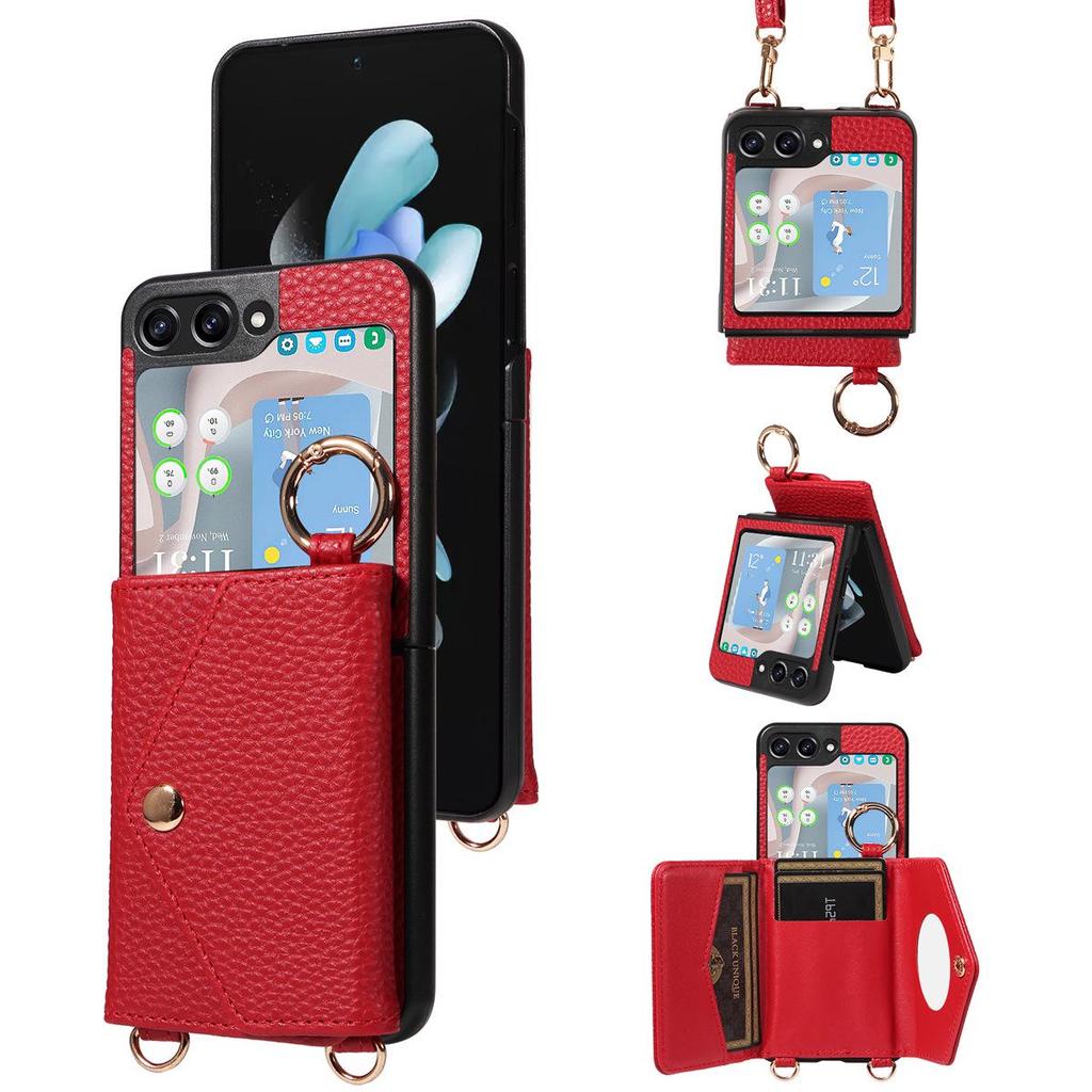 Samsung ZFlip 5/4/3 Diagonal Multifunctional Phone Case: Hot In Japan & South Korea! Foldable Screen Protector In Same Style.