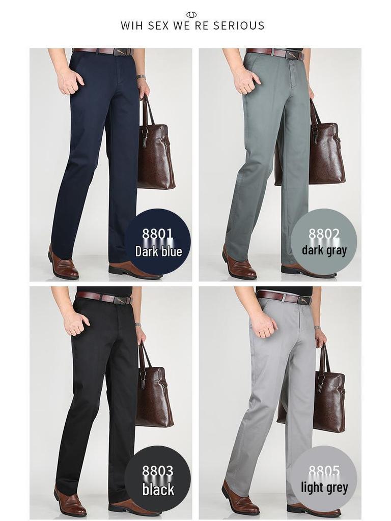 Perky Kangaroo 2023 Herren Eisseide Baumwolle Stretch Freizeit Hose für Mittelalte und Ältere