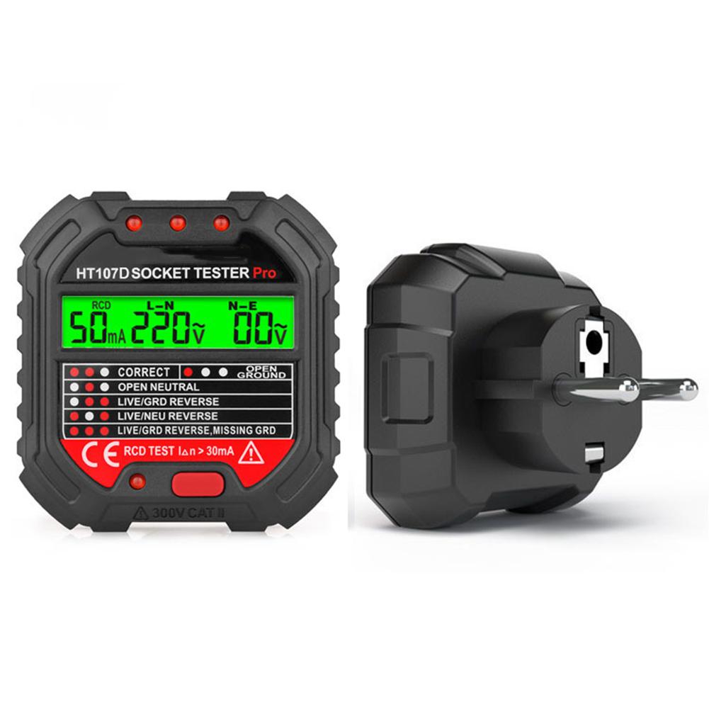 Socket Tester With RCD Tester And Voltage Indicator Light For Fast And Accurate Testing Of Wiring And Residual Current Devices