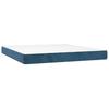 Pocket Spring Mattress Medium Firm Dark Blue 160 x 210 x 20 cm Velvet