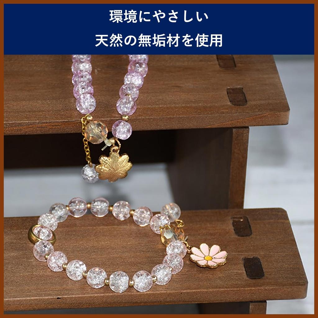 Rowaica Wooden Tabletop Display Stand, Staircase, Tiered Platform for Figures, Acrylic Stands, and Collections (Five Tiers)