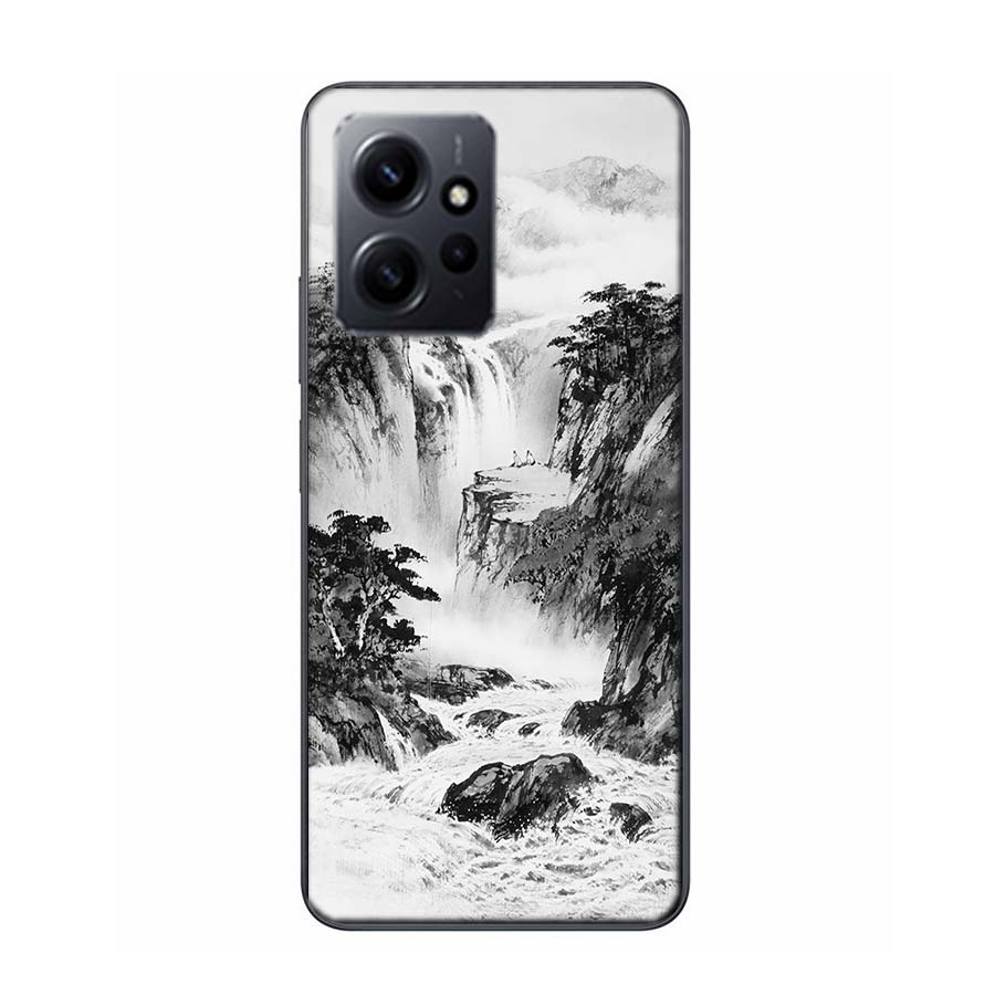 Chinese Style ink Painting Art Phone Case For Redmi 12 13C 12C 15C 9 10 10C Note 13 Pro Plus 14 15 Pro 9T 9C 9A TPU Soft Cover C