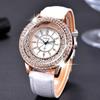 Fashion Ladies Rhinestone Quartz Watches Leather Strap Quicksand Crystal Casual Wrist Watch