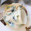 English Jungle Ceramic Coffee Cup Coffee Cup Saucer Set Household Simple Afternoon Tea Flower Tea Cup With Spoon