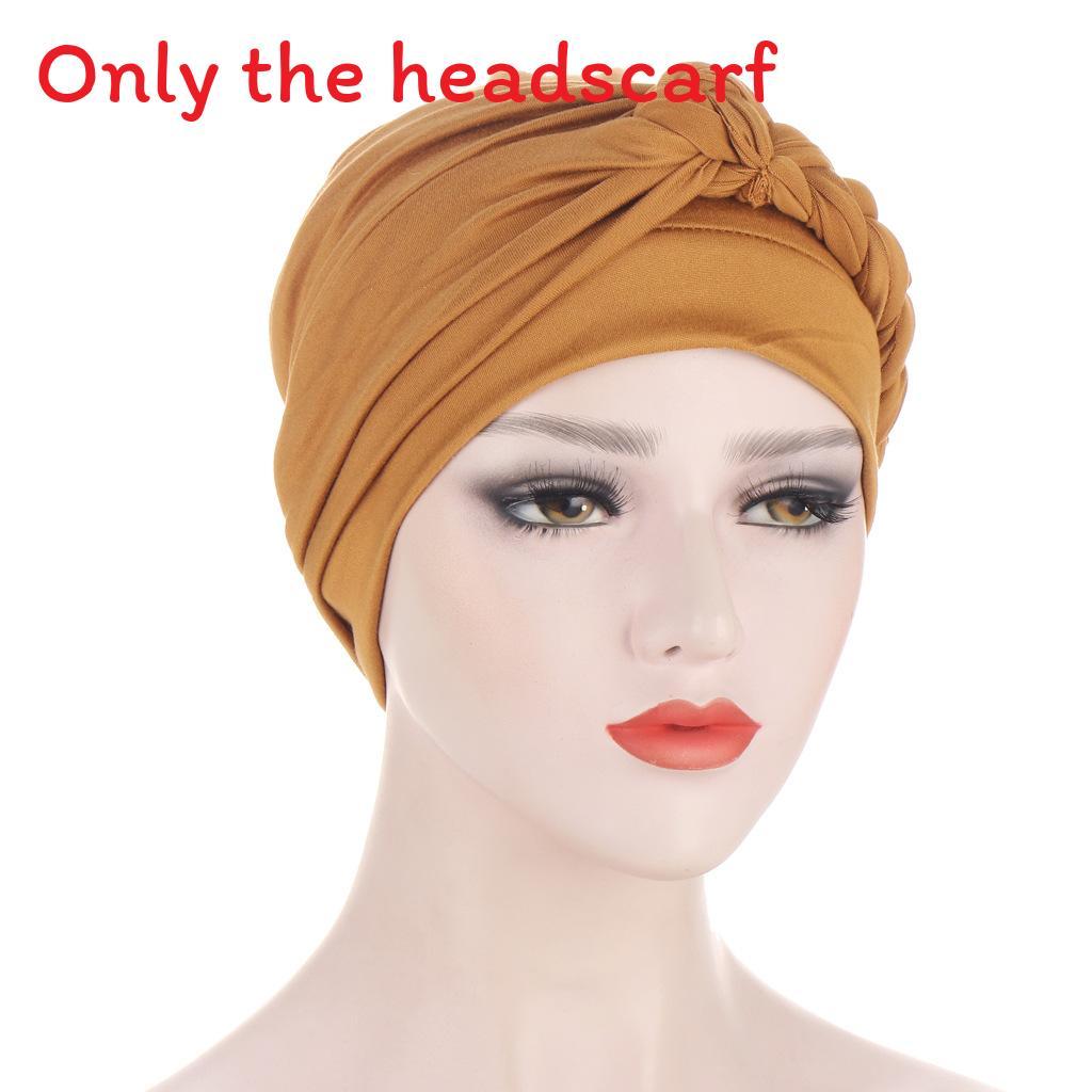 Comfortable Polyester Turban Hat With Braid Design For Men And Women