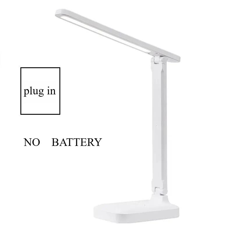 LED Foldable Desk Lamp with 1 Stepless Dimming Touch Controls Eye-Care Reading Light Adjustable Bedside Night Light