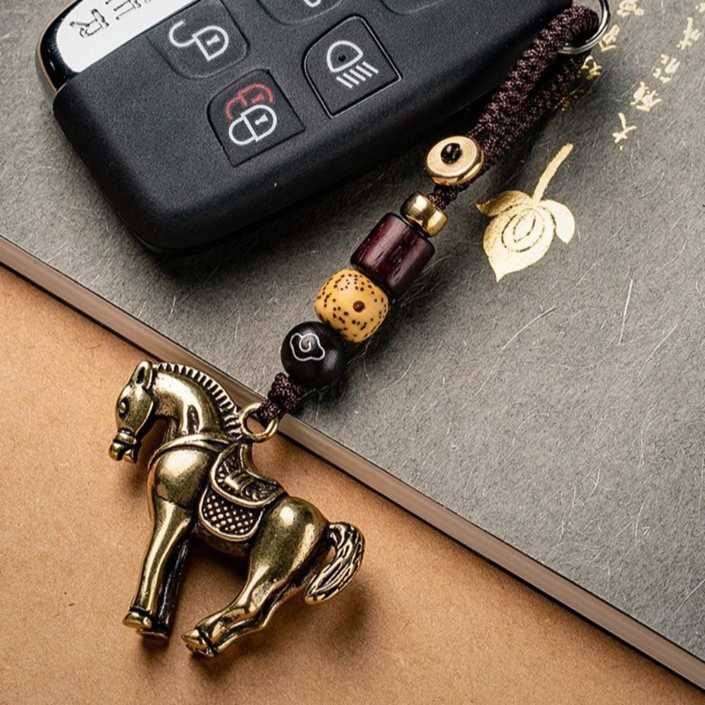 Copper Zodiac Horse Lucky Pendant Pendant Decoration Women Men Bag Charm