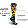 Varikozele Socken Kompressionssocken Halloween Totenkopf Knochen Fledermaus Zahn Herren Sportstrümpfe Radfahren Laufen Krankenschwester Damen Socken Geschenk