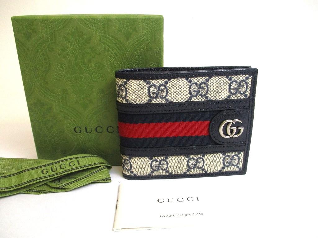 

Authentic GUCCI Beige Coating Leather Ophidia GG Bifold Bill Wallet #a603 Refurbished