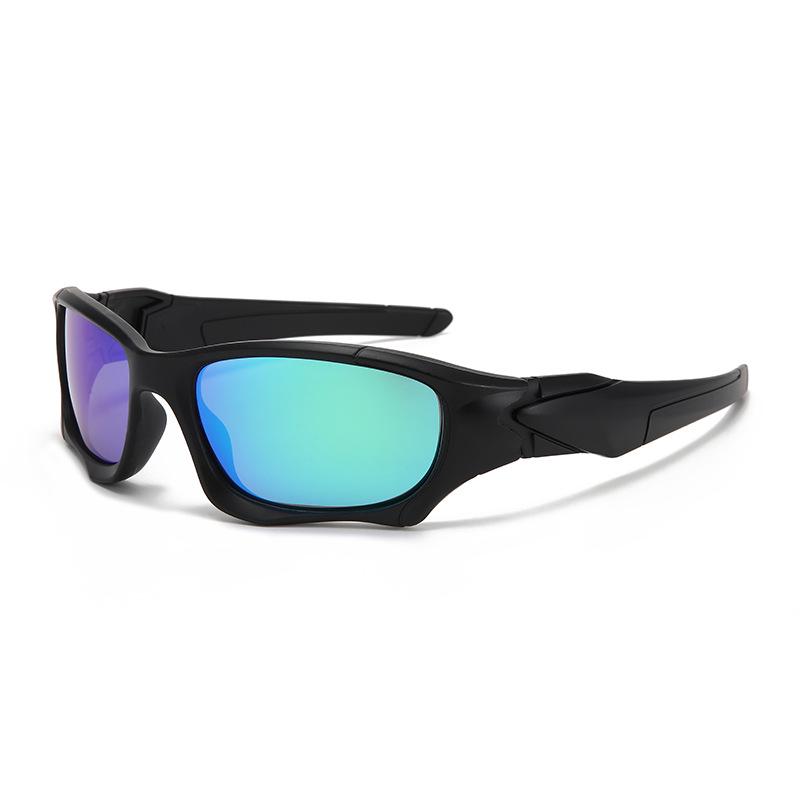 Lunettes de soleil tactiques polarisées coupe-vent pour hommes - Vert militaire, style sportif