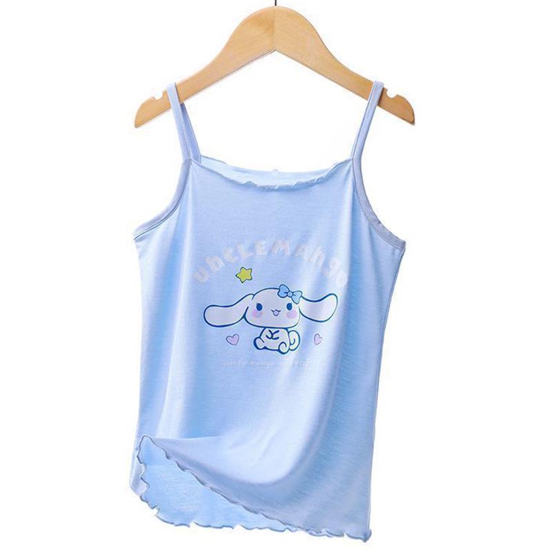 Girls' Summer Ice Silk Cartoon Camisole – Lightweight and Versatile