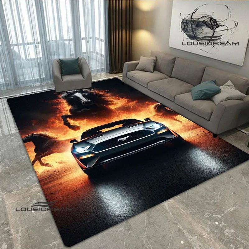 3D M-Mustang car logo printed carpet kitchen mats Non -slip carpet outdoor carpets area rug bedroom decor birthday gift