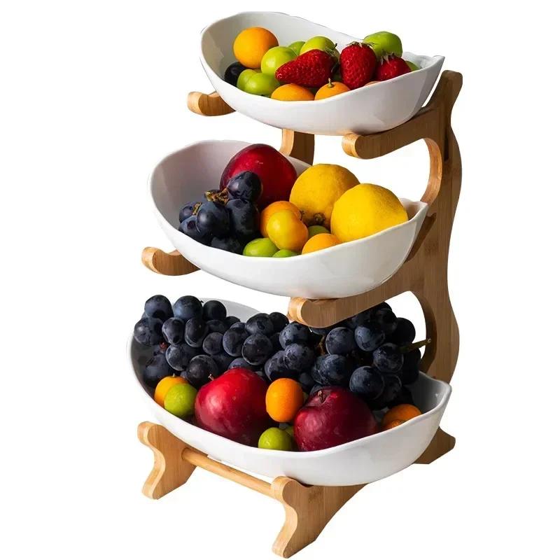 3 schicht Kunststoff Obst Platte Wohnzimmer Hause Snack Kreative Moderne Getrocknete Korb