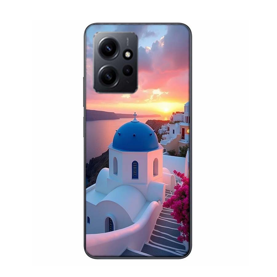 

Greece in summer. Santorini Phone Case For Redmi 12 13C 12C 15C 9 10 10C Note 13 Pro Plus 14 15 Pro 9T 9C 9A TPU Soft Cover Clea Redmi Note 11T Pro