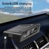 Smart Car Tire Pressure Monitor Solar-Powered TPMS with LCD Display - External/Internal Sensors, IPX7 Waterproof, Real-Time Monitoring System