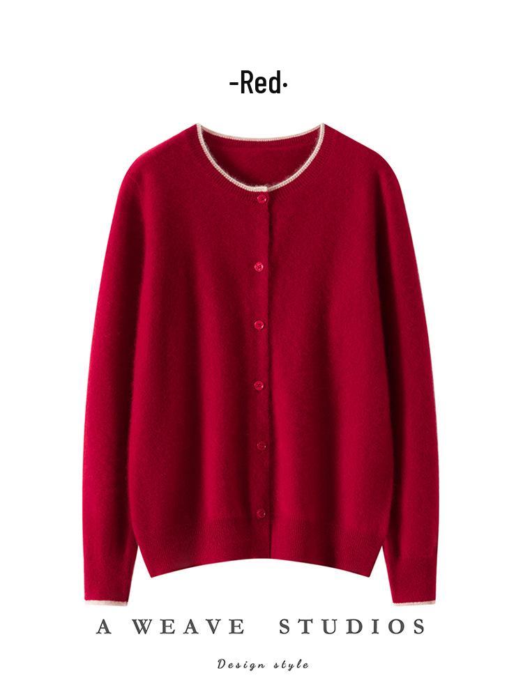 Versatile Soft Cashmere Knit Cardigan: Autumn/Winter Fashion, Solid Color, Faux Two-Piece, Warm & Comfy