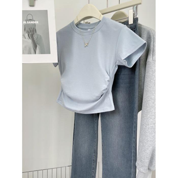 

Special offer g refined cotton × berry pink white slim slim short-sleeved t-shirt Spice girls on clothes M