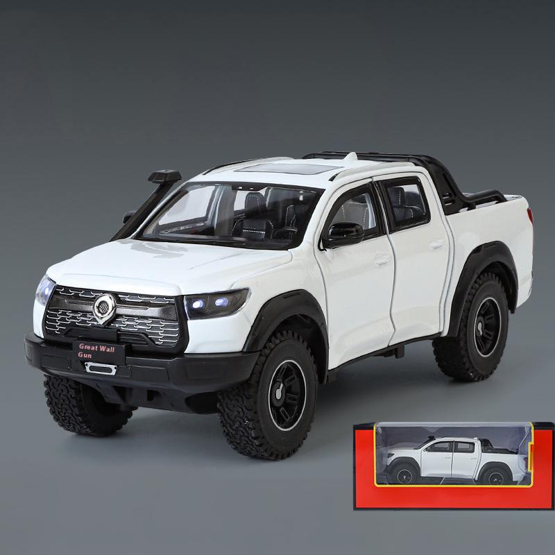 1/24 Great Wall Motor POER Pickup Alloy Diecast Off-road Vehicles Car Model Outdoor Display Collection Ornaments Birthday Gifts
