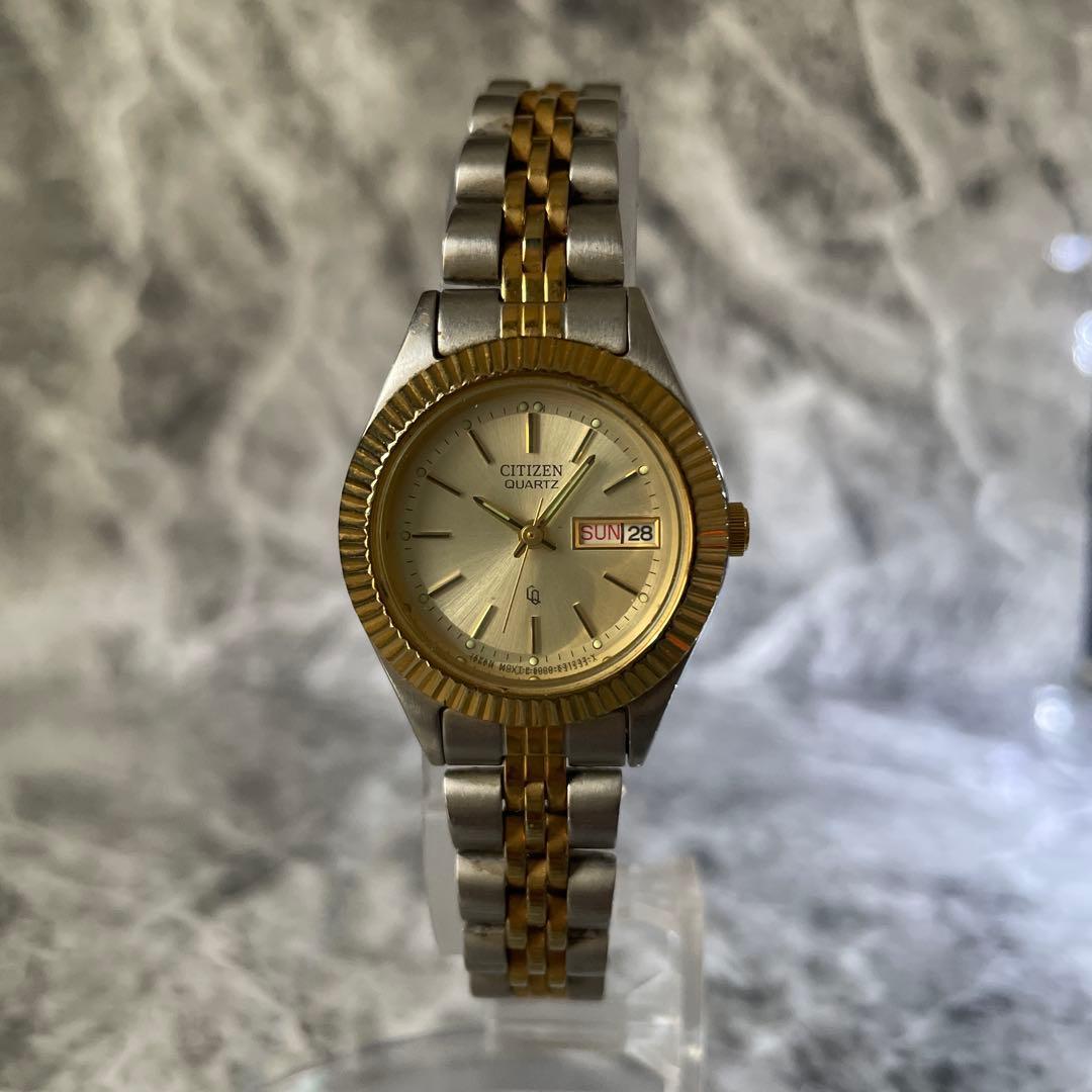 Citizen quartz watch day date combination color 6000-K09346