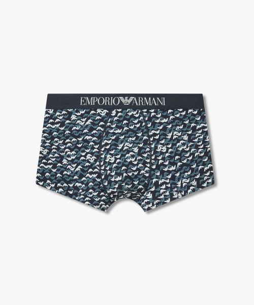 

[Emporio Armani Underwear] Мужские трусы-боксеры с геометрическим логотипом 0816112034 [Доставка из Кореи] 100% Оригинал Navy - S