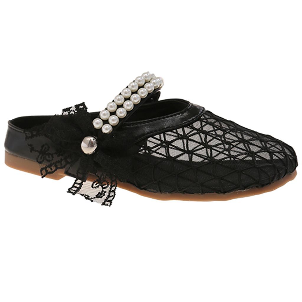Fashion Cover Toe Flat Shoes Female String Bead Woman's Slippers Butterfly-Knot Slides 2025 Sweet Butterfly-knot Butterfly-Knot Shoes Sl