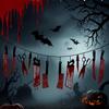 1-8Sets Scary Halloween Hanging Blood Knife Garland for Bar Haunted House Funny Prank Decoration Party Accessory Creepy Props