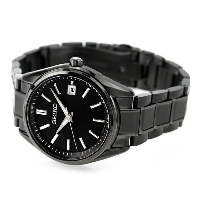 SEIKO Selection Premium Solar Watch Titanium SBTM343 Black Made in Japan Radio-Controlled