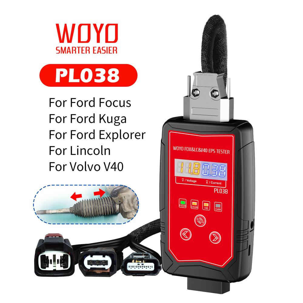 WOYO PL038 For Ford Focus /Lincoln/Volvo V40 Steering Wheel EPS Tester