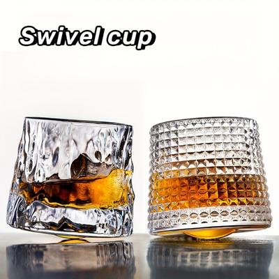 1 Stück 150 ml Rolling Whiskyglas Stilvolles Glasgeschirr für Scotch Bourbo Cocktail Cognac für Bar Glasgeschirr Werkzeug Home Küchenbedarf