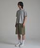 Noming Chino Single-Pleat Strap Wide Bermuda Shorts - Khaki