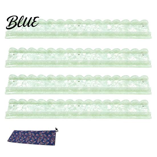 Mahjong Accessory 1/4Pcs Rack with Magnetic Pusher & Storage Bag Scalloped Acrylic Mah Table Organizer Jongg Tile Holder Bar Gift for American