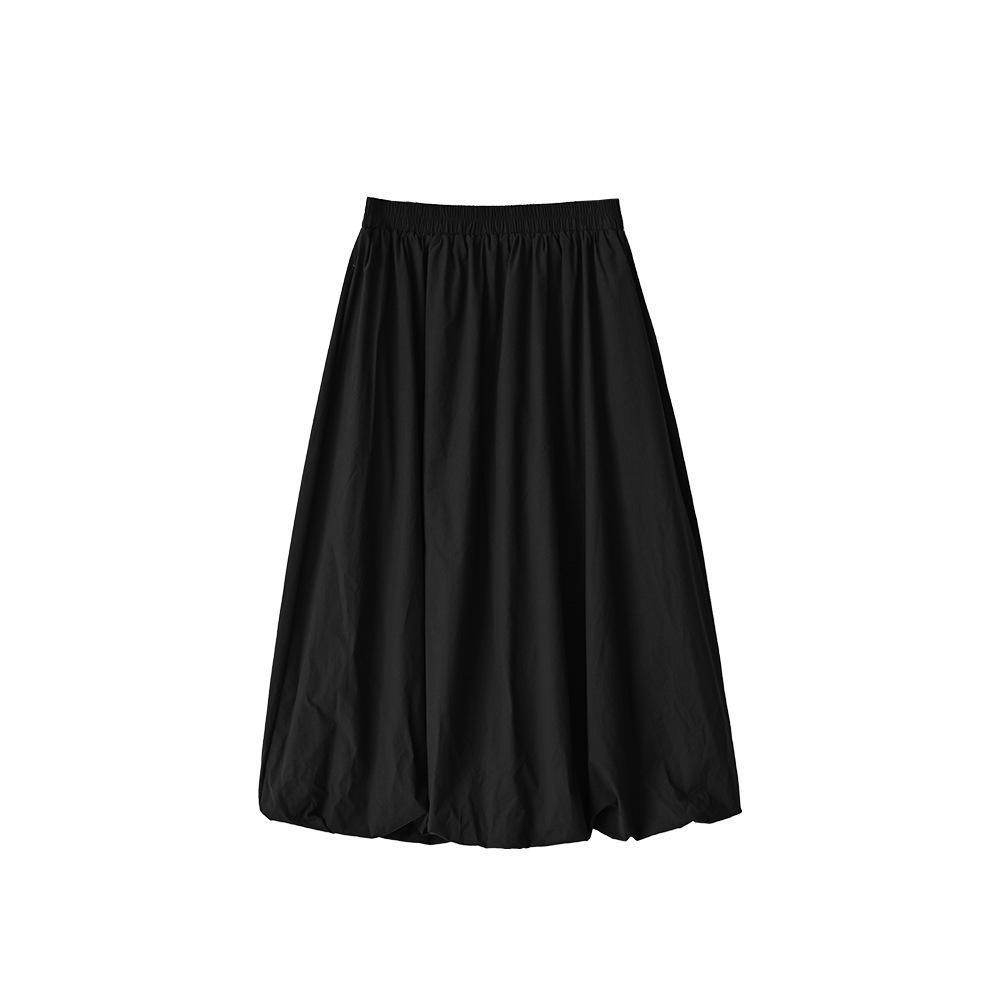 

ABOUTSEA A-Line Tulip Midi Skirt - Women s Spring Style, Slim Fit, Elastic Waist, Pure Cotton, Versatile Lining Large