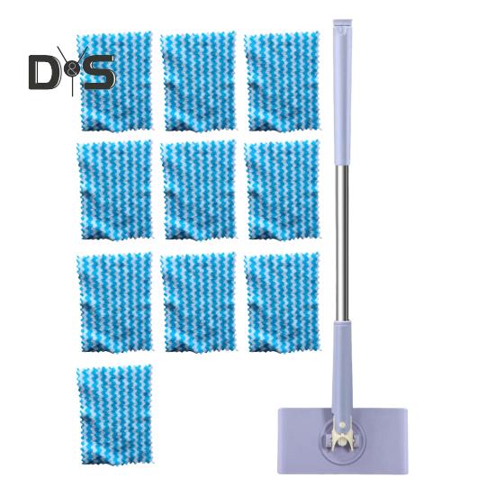 

Розумна лінива швабра зі зручним захопленням Суха волога чистка рушників Швидка заміна тканини Обертання на 360 градусів Мала швабра 110 cm світло-фіолетового кольору