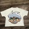 Vintage Trendy Spikyhair Bigmouth Sparklyteeth Graphic Tee Cotton Unisexs Unisexs Tshirt Y2k Streetwear