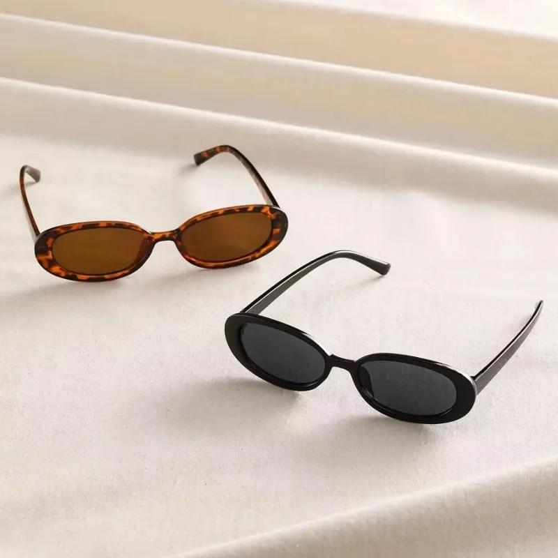 Vintage Oval Sunglasses Women Luxury  Designer Small Oval Sun Glasses Retro Black Red Glasses ladies Goggle UV400 Eyewear