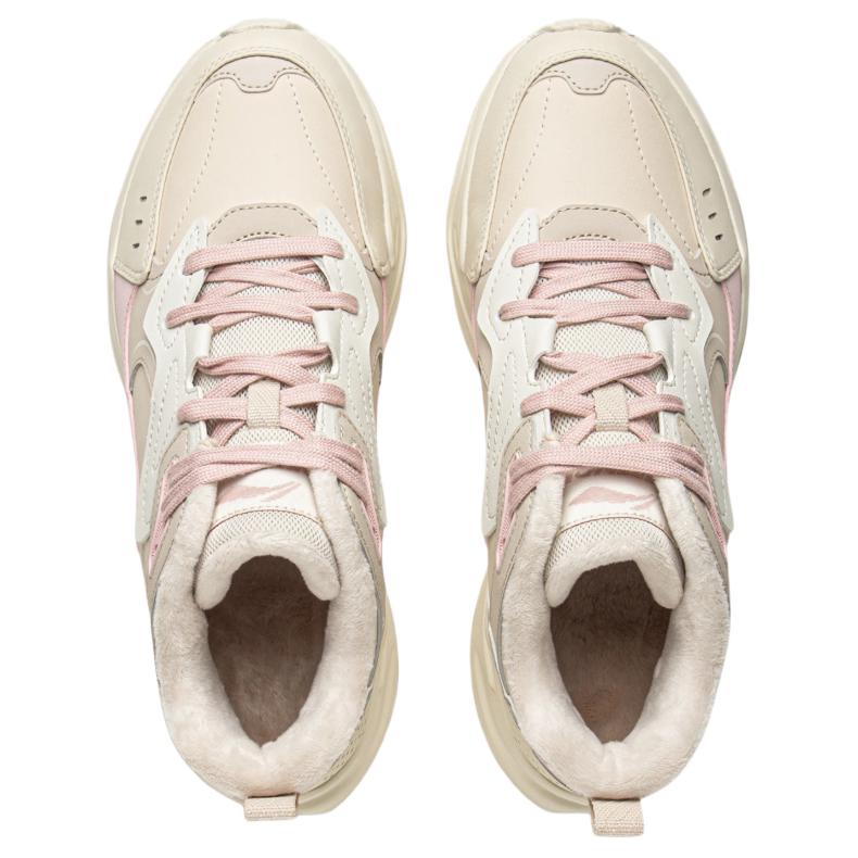 Li Ning Ln Defender Sports Lifestyle Synthetic Leather Classic Casual Low Top Dad Shoes Women Sneaker Beige AGCV426-2