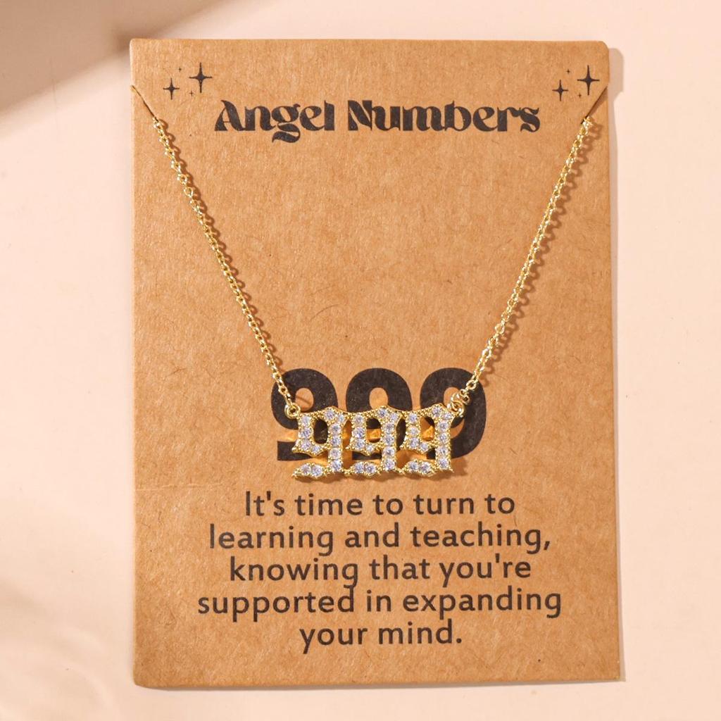 Gold 777 Diamond-Inlaid Necklace for Women - Versatile Clavicle Chain Pendant Jewelry