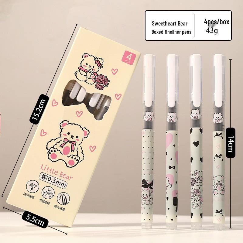 Schnelltrocknender schwarzer Gel-Tintenroller, große Kapazität 0,5 mm - Ideal für Schüler und zum Üben