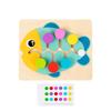 Double-Sided Montessori Wooden Ball Game for Early Logical Thinking and Color Recognition