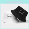 Summer Cat Embroidery Fisherman Hat With Sun Protection For Women And Men